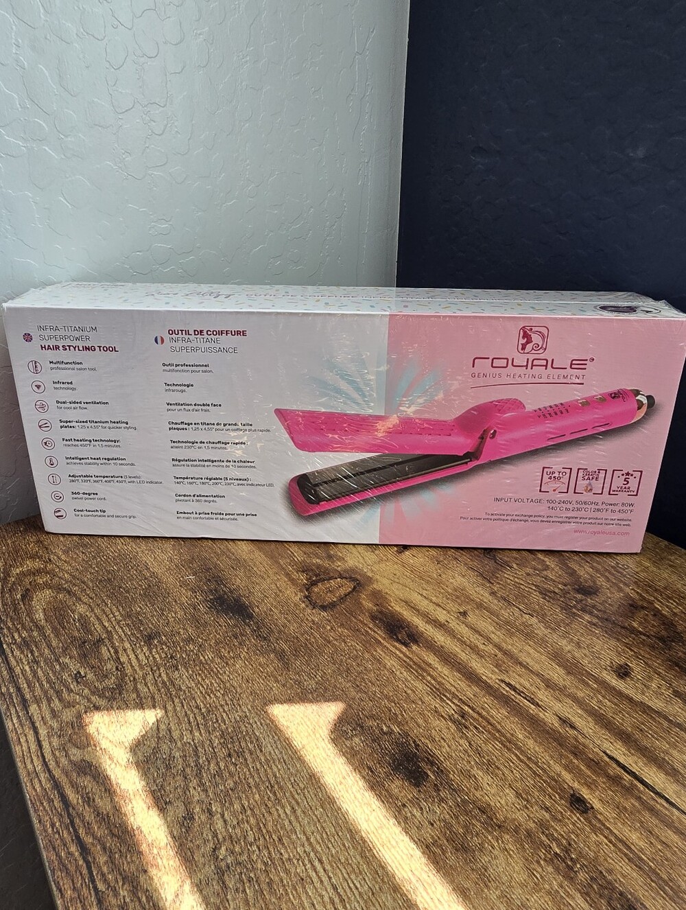 Royale Sweet Lollipop Infra-Titanium Hair Styling Tool - Pink *BRAND NEW*